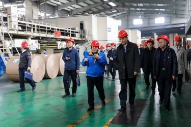 国家邮政局赵民一行莅临优发国际调研快递包装绿色治理试点事情